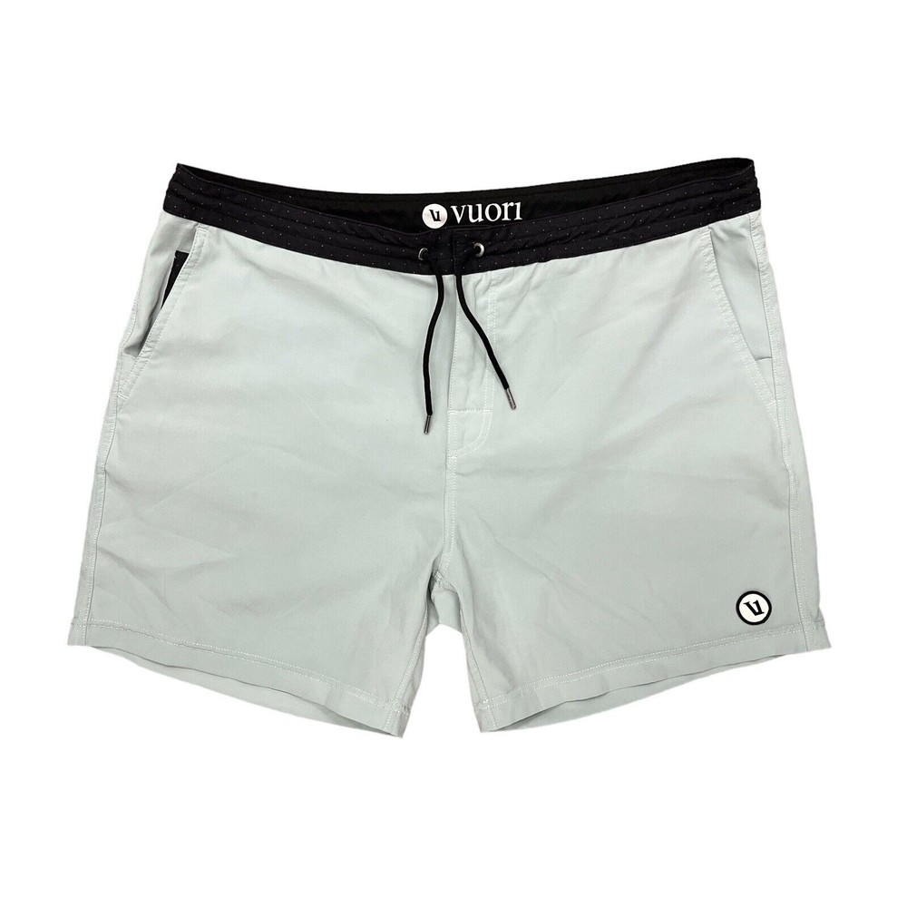 Vuori Board Shorts Mens 36 Mint Green Bahia 4 Way Stretch Casual Unlined Pockets